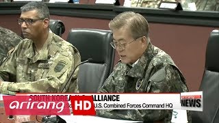 President Moon visits South Korea-U.S. Combined Forces Command