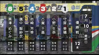 【桐生競艇優勝戦】①守屋美穂②小野生奈④岩崎芳美⑤廣中智紗衣ら出走、優勝戦