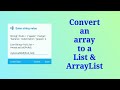 Convert an array to List and ArrayList
