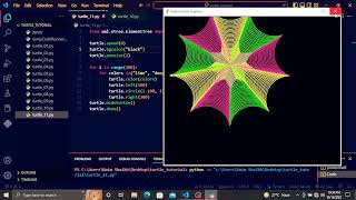 Python Turtle ｜ Create a spider's web design ｜ #python #turtle #design