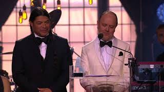Lars Ulrich and Robert Trujillo from Metallica receive the Polar Music Prize