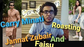 Carry Minati roasting Jannat Zubair and Faisu.🤣