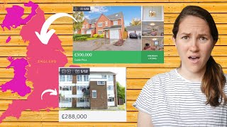 AMERICAN Reacts to CRAZY English House PRICES in the South vs North! // American in the UK