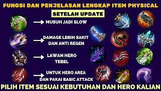 PENJELASAN ITEM PHYSICAL ATTACK TERBARU DI MOBILE LEGENDS, FUNGSI ITEM ATTACK AGAR DAMAGE SAKIT MLBB