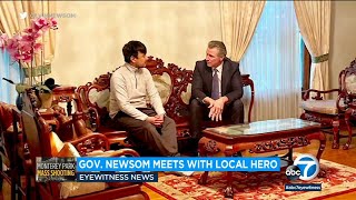 Newsom meets man who took down Monterey Park shooting suspect: 'This is what a hero looks like'