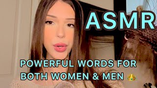 ASMR - HAIR BRUSHING + MUST HEAR WORDS FOR BOTH WOMEN AND MEN 👑 (infinite love)