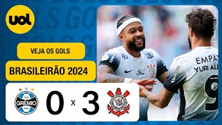 GRÊMIO X CORINTHIANS: VEJA GOLS DE MEMPHIS DEPAY, YURI ALBERTO E CHARLES l BRASILEIRÃO 2024