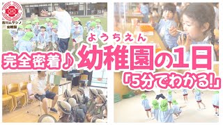 【幼稚園１日密着】５分でわかる♪幼稚園の１日/年中組の１日の保育に完全密着！(吉川ムサシノ幼稚園)