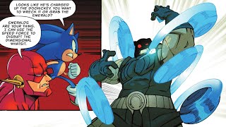 Sonic shows the Justice League how fast he is