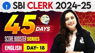 SBI Clerk 2025 | SBI Clerk English Preparation | Day -18 | SBI Clerk English by Rupam Ma'am