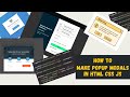 How To Make A Popup Using HTML, CSS And JavaScript - Learn How To Create A Modal Box