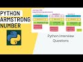 # 25 Python Program Armstrong Number | Python Interview Questions