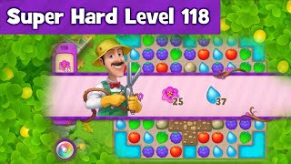 Gardenscapes Super Hard Level 118 | No Boosters | Playrix