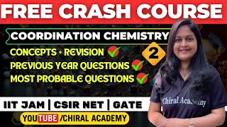 Coordination Chemistry Crash Course | Complete Concepts + PYQs for IIT JAM, GATE \u0026 CSIR NET |Part 01