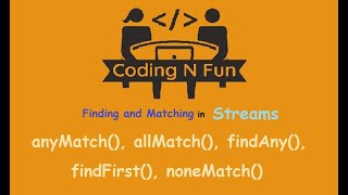 Java8 Streams: Finding and Matching | stream api | java8 | hindi | coding n fun