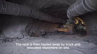 Breaking through a wall of rock