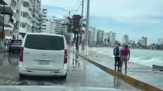 😮🌊fuerte oleaje que afecta hoy diversas zonas de la costa continental ecuatoriana🚨