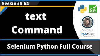 text command in Selenium Python (Session 64)