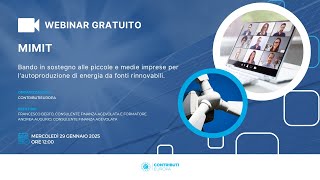 MIMIT: Bando per l’autoproduzione di energia da fonti rinnovabili.