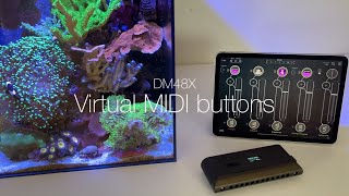 Remote control with “Virtual buttons” on the DM48X MIDI controller harmonica