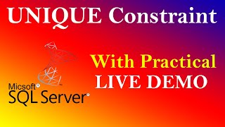UNIQUE Constraint | SQL Tutorial for beginners