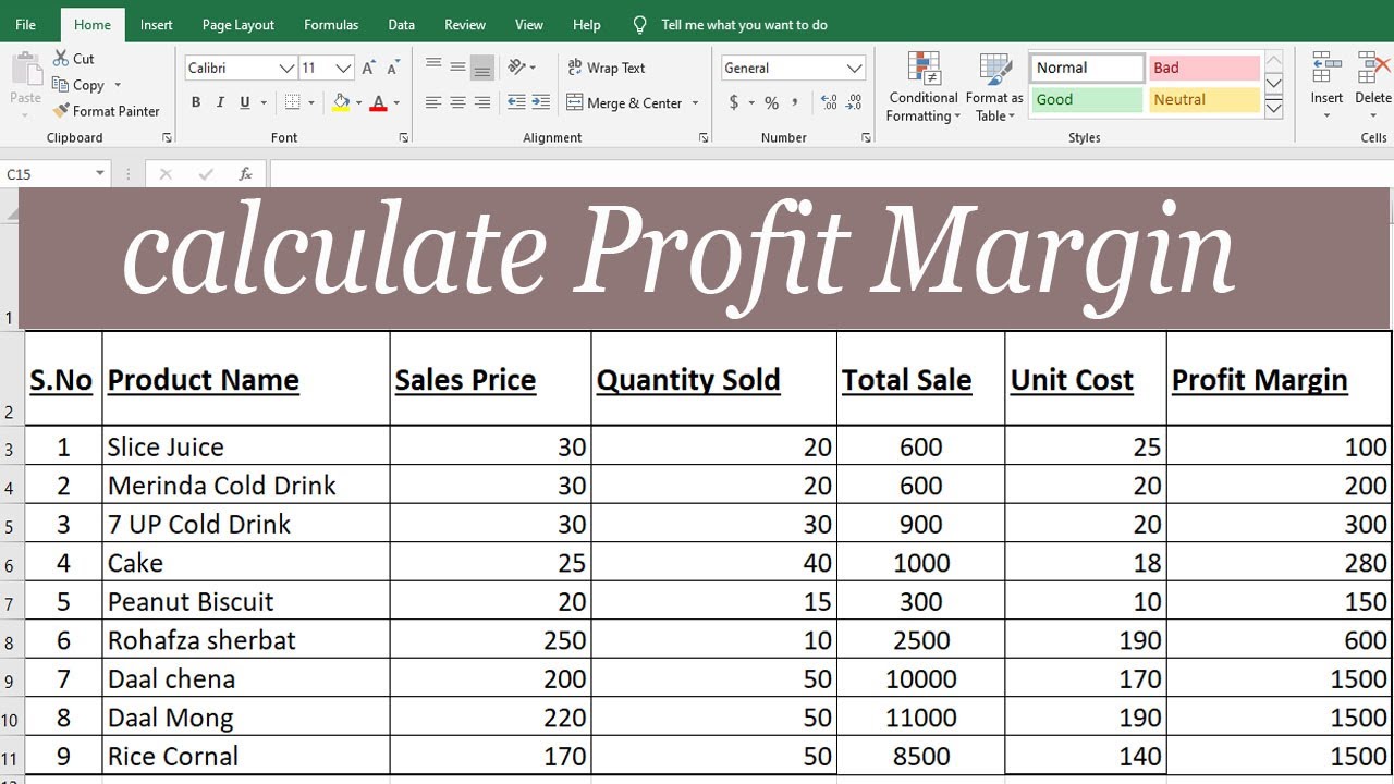 Profit Margin Calc - LeifRheanne