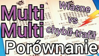 ⚡️Porównanie Multi Multi. Własne liczby vs chybił-trafił ⚡️16 zakładów. Promocyjne na 9 skreśleń