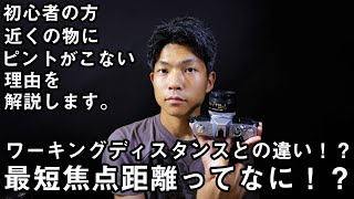 【近くの被写体にピントがこないとお悩みの方必見】ワーキングディスタンスと最短焦点距離について話します。