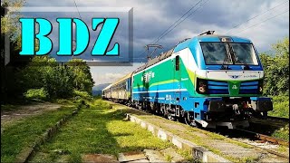 BDZ Passenger Trains at Pobit Kamak Train Station in Bulgaria