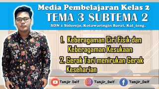 tematik kelas 2. Tema 3 subtema 2. Keberagaman ciri fisik ||  #keg40SDN1sidorejo