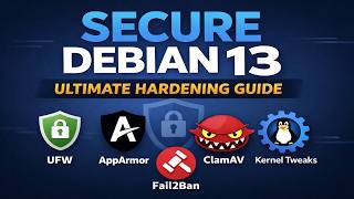 How to Secure Debian 13 — Complete Hardening Guide | UFW, AppArmor, Fail2Ban, ClamAV & Kernel Tweaks