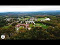 beautiful newtown connecticut shot from above in 4k