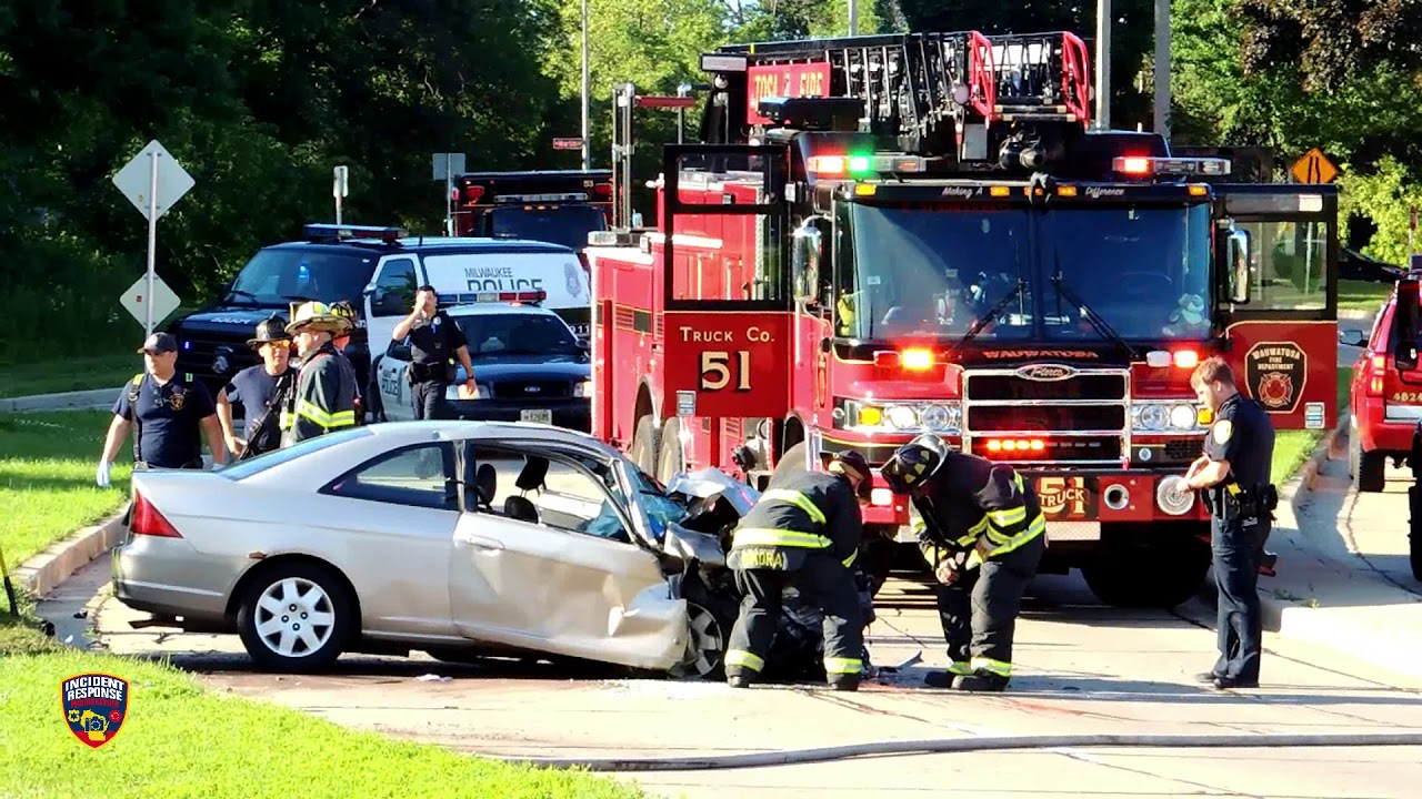 Rollover Crash In Milwaukee On July 3, 2019 - YouTube