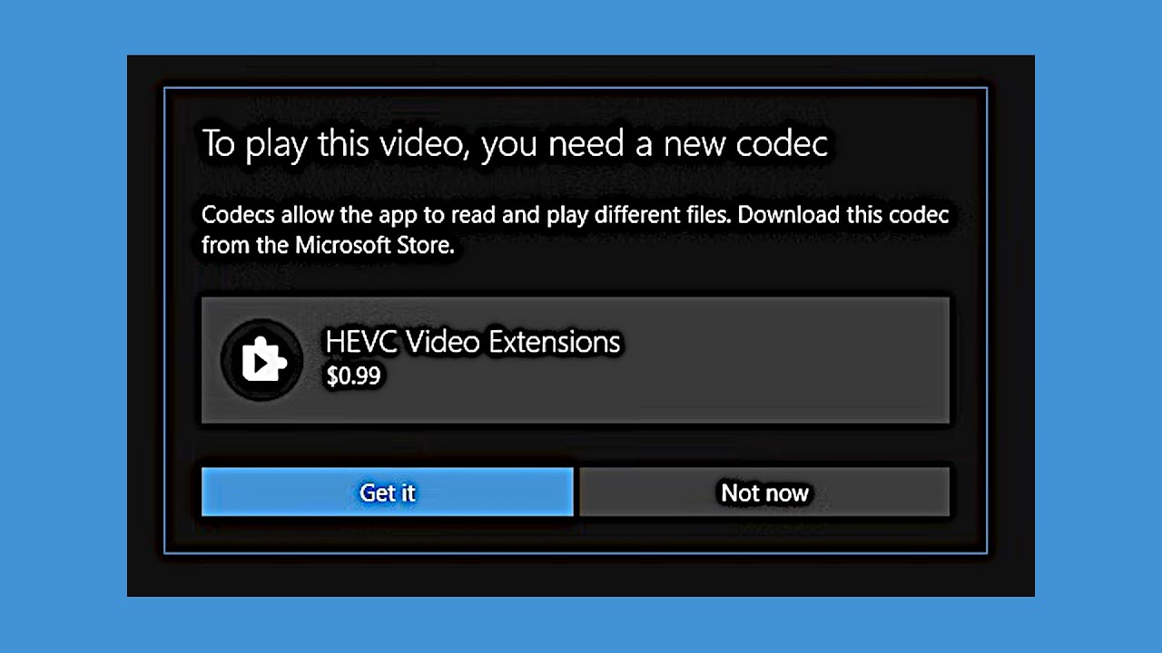 How To Get The Free HEVC Codec For Windows 10 / H.265 / HEVC Video ...