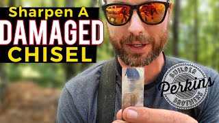 How To Sharpen A Damaged Chisel | Get SUPER Sharp Woodworking Tools