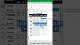 Make Attendance sheet (Attendance register) in Excel Easily #exceltips #exceltutorial #productivity