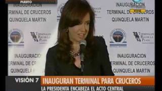 Visión Siete: Inauguran terminal para cruceros "Quinquela Martín"