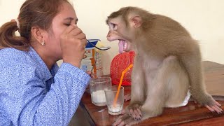 Jason Amused To Test Mom Patiently Fed Spoon Milk