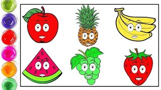 Different Types Of Fruits Drawing For Kids| Unleash your artistic skills with #aqsasamreendrawings