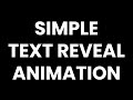 Pure CSS Text Reveal Effect | CSS Animation