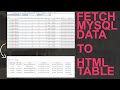 PHP PROJECT: How To Fetch Data from MySQL Database and Display in HTML Table using PHP PDO #tech
