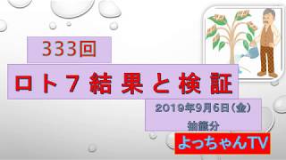 【ロト7】333回の結果と検証，6等1口・リーチが2口となりました。