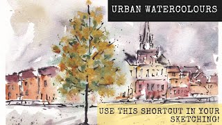 Loose Ink and Watercolour Sketching Tutorial - With One Magic Shortcut