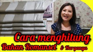 Cara membuat Roman shade | menghitung pemakain bahan Roman shade | Harga Roman shade