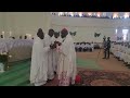 the bishop of nakuru rt. rev. cleophas oseso tuka thanks the new priests after they blessed him