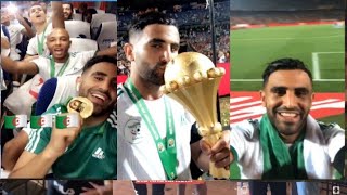 شاهد احتفال رياض محرز مع الجماهير بكأس الأمم الإفريقية Riyad Mahrez célébrations