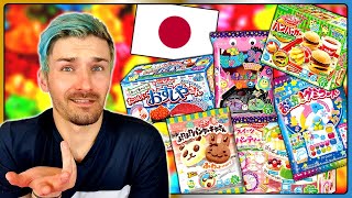 Trying Kracie Popin Cookin DIY Japanese Candy Kits | British Person Tries Japanese Candy