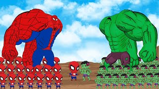 999 SPIDERMAN \u0026 Superheroes vs Evolution of HULK : The New Empire | Who Is The King Of SuperHeroes ?