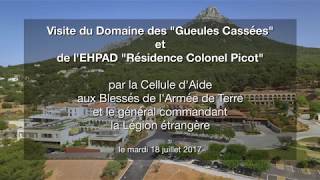 Visite du Domaine des Gueules Cassées et de l'EHPAD Résidence Colonel Picot par la CABAT et le COMLE