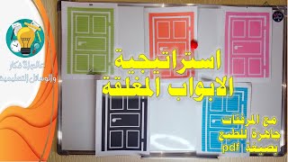 استراتيجية الابواب للطباعة ، دون الحاجة للتغليف الحراري مع المرفقات جاهزة للطبع بصيغة بي دي اف